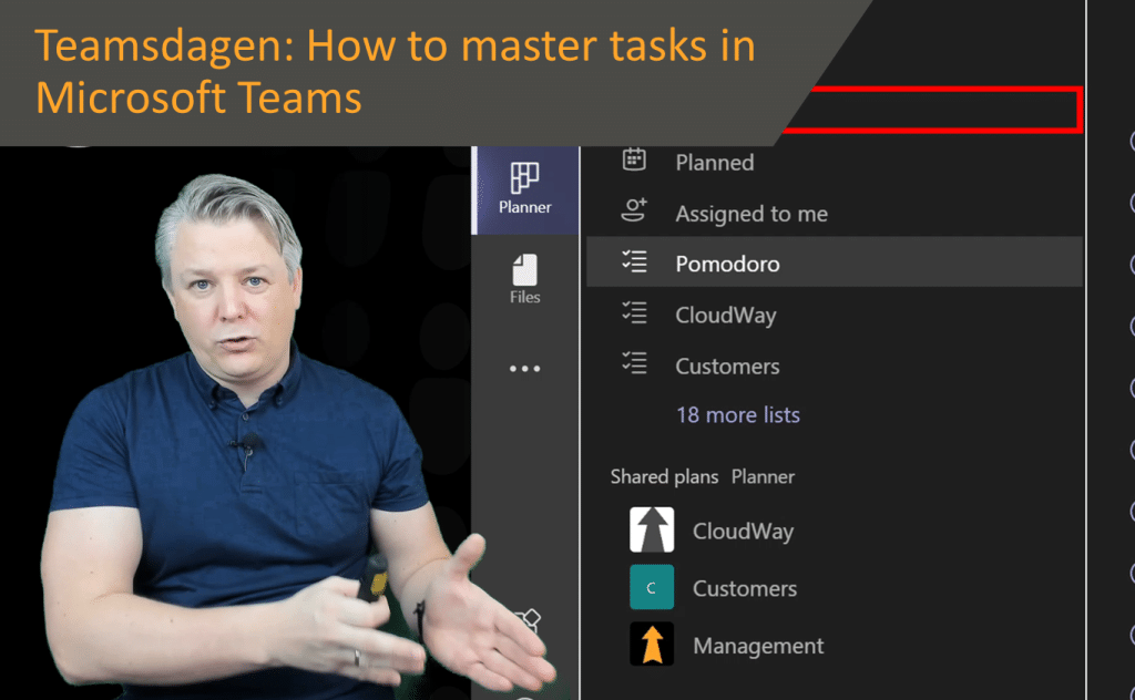 Teamsdagen Master tasks in Microsoft Teams CloudWay