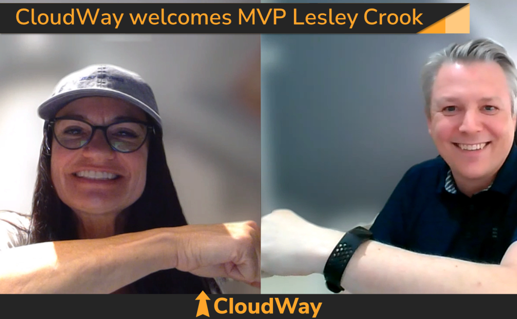 Image of MVP Lesley Crook and Stale Hansen in Cloudway