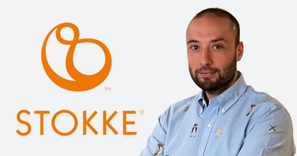 Image of a man with Stokke Logo in Cloudway